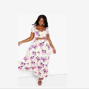 Rebdolls “Be Honest” Flutter Sleeve Maxi Dress